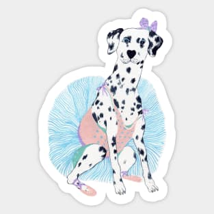 Dalmatian ballerina Sticker